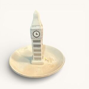 Big Ben London Tower Ring Holder Dish Trinket Tray‎ Decorative Ceramic